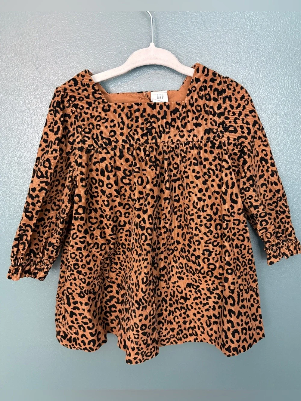 Gap Girl’s Leopard Print Corduroy Dress Size 18-24 Months